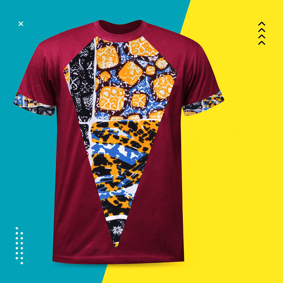 African print front design customizable shirt R24