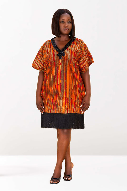 African print dress